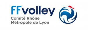 Ffvolley logo comite rhone metropole de lyon cmjn