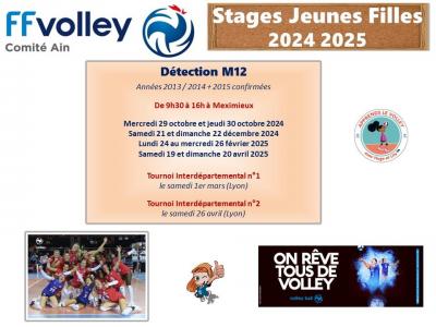 Presentation stages m12 filles 24 25